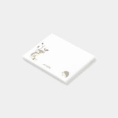 かわいいキツネのハリネズミがノートを投稿 ポストイット (アングル)