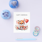 かわいいキツネのパイロットの誕生日 チラシ (シングル)