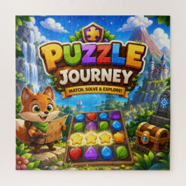 かわいいキツネのパズル冒険楽しい子供向けゲームアート ジグソーパズル