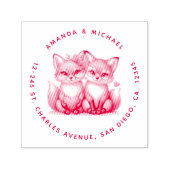 かわいいキツネのラブアドレス セルフインキングスタンプ (デザイン)