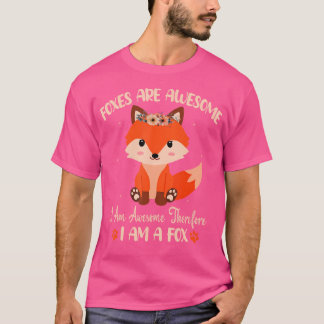 かわいいキツネの女の子と男の子 Tシャツ