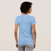 かわいいキツネの女の子カスタムテキストストーン Tシャツ (裏面フル)