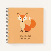 かわいいキツネの子供向け森の動物 ノートブック (正面)