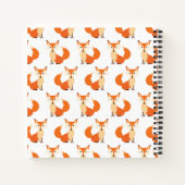 かわいいキツネの子供用森の動物 ノートブック (裏面)