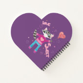 かわいいキツネの子 ライオン 紫 ノート (裏面)