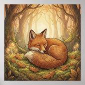 かわいいキツネの森の動物の幼児ポスター ポスター (正面)