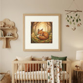 かわいいキツネの森の動物の幼児ポスター ポスター