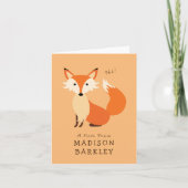 かわいいキツネの森の動物ステーショナリーカード ノートカード (正面)