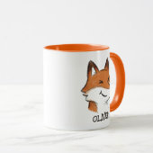 かわいいキツネの森の動物 子供 マグカップ (正面右)