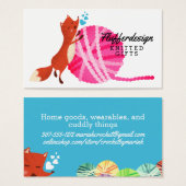 かわいいキツネの糸編み物クロチェットホームズパン (正面&裏面)