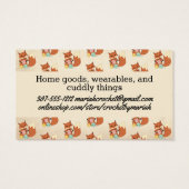 かわいいキツネの糸編み物クロチェットホームズパン (裏面)