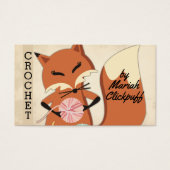 かわいいキツネの糸編み物クロチェットホームズパン (正面)