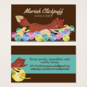 かわいいキツネの糸編み物クロチェットホームズパン (正面&裏面)