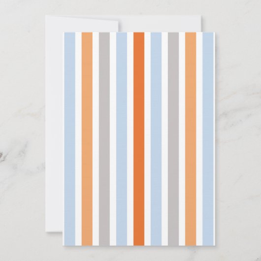 かわいいキツネの赤ちゃんシャワー招待、ニュートラルジェンダー 招待状 (裏面)