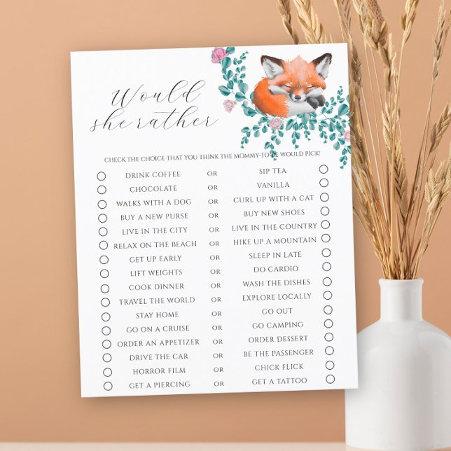 かわいいキツネの赤ちゃんシャワー – 彼女はむしろゲーム (クリエイターアップロード済み)