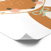 かわいいキツネは勇敢な子どもたち ポスター (角)