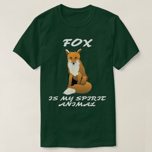 かわいいキツネは私の霊性カッコいい動物F Tシャツ (デザイン正面)