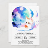 かわいいキツネアドベンチャーfor子供誕生日 招待状 (正面/裏面)