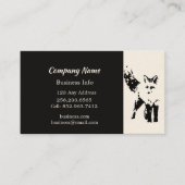 かわいいキツネアートカスタムビジネスプロファイルカード 名刺 (正面)