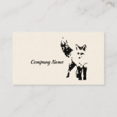 かわいいキツネアートカスタムビジネスプロファイルカード 名刺 (裏面)