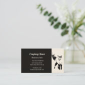 かわいいキツネアートカスタムビジネスプロファイルカード 名刺 (スタンド正面)