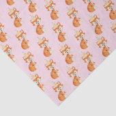 かわいいキツネウッドランドパーティーハットハッピーバースデーピンク 薄葉紙 (詳細)