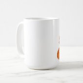 かわいいキツネウッドランドパーティーハットピンク コーヒーマグカップ (正面左)