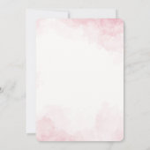 かわいいキツネウッドランド動物ピンクのフローラ赤ちゃんシャワー 招待状 (裏面)