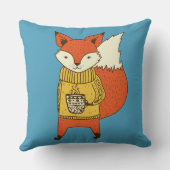 かわいいキツネカスタムのカラー装飾用クッション クッション (裏面)