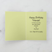 かわいいキツネカップル森ストーリーブックアート誕生日 カード (内部)