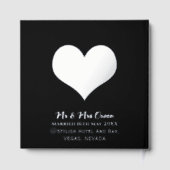 かわいいキツネカップル | ラスベガス結婚の銀 ゲストブック (裏面)