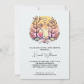 かわいいキツネカラフルベビーシャワー招待状 招待状 (正面)