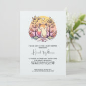 かわいいキツネカラフルベビーシャワー招待状 招待状 (スタンド正面)