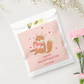 かわいいキツネキッズクラスルームのバレンタイン フェイバーバッグ (封をした状態)