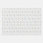 かわいいキツネキッズクリスマスラッピング紙シート ラッピングペーパーシート (正面2)