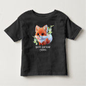 かわいいキツネスケッチ森林動物の森の友人 トドラーTシャツ (正面)