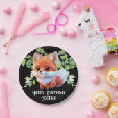 かわいいキツネスケッチ森林動物の森の友人 ペーパープレート (パーティー)