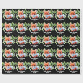 かわいいキツネスケッチ森林動物の森の友人 ラッピングペーパー (フラット)