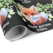 かわいいキツネスケッチ森林動物の森の友人 ラッピングペーパー (ロールコーナー)