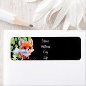 かわいいキツネスケッチ森林動物の森の友人 ラベル (インサイチュ)