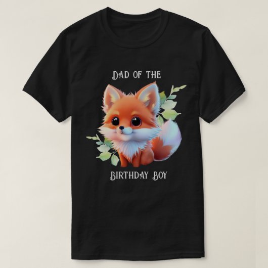 かわいいキツネスケッチ森林動物の森の友人 Tシャツ (デザイン正面)