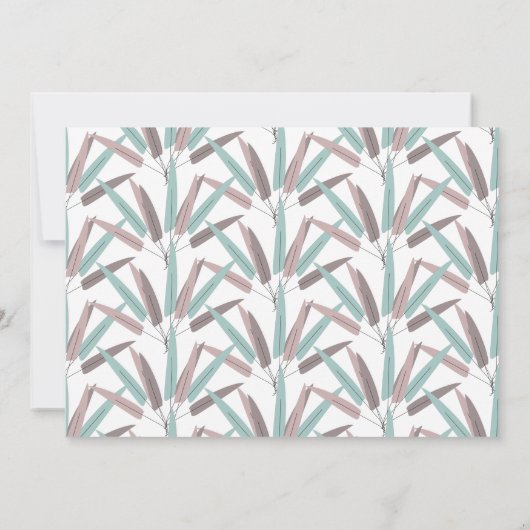 かわいいキツネトライバルフェザーバースデーパーティーの招待 招待状 (裏面)