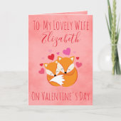 かわいいキツネバレンタインデーfor妻 シーズンカード (正面)