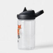 かわいいキツネパーソナライズされた名前をカスタムする新学期 ウォーターボトル (左面)