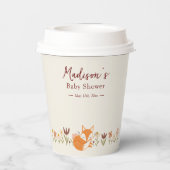 かわいいキツネベビーシャワー 紙コップ (裏面)