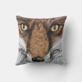 かわいいキツネポートレート水彩 クッション (裏面)