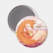 かわいいキツネマグネット マグネット (正面/裏面)