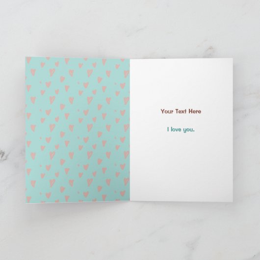 かわいいキツネママとベビーママの日 カード (内部)