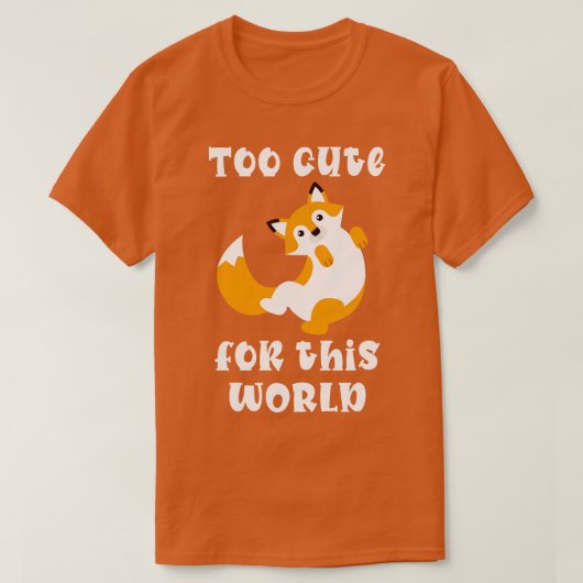 かわいいキツネレッドキツネ Tシャツ (デザイン正面)