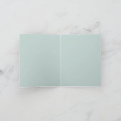 かわいいキツネヴィンテージフローラダック卵ブルー空白のイン サンキューカード (内部)